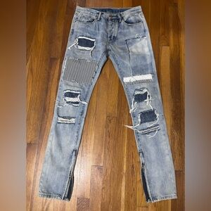 Men’s patch work denim